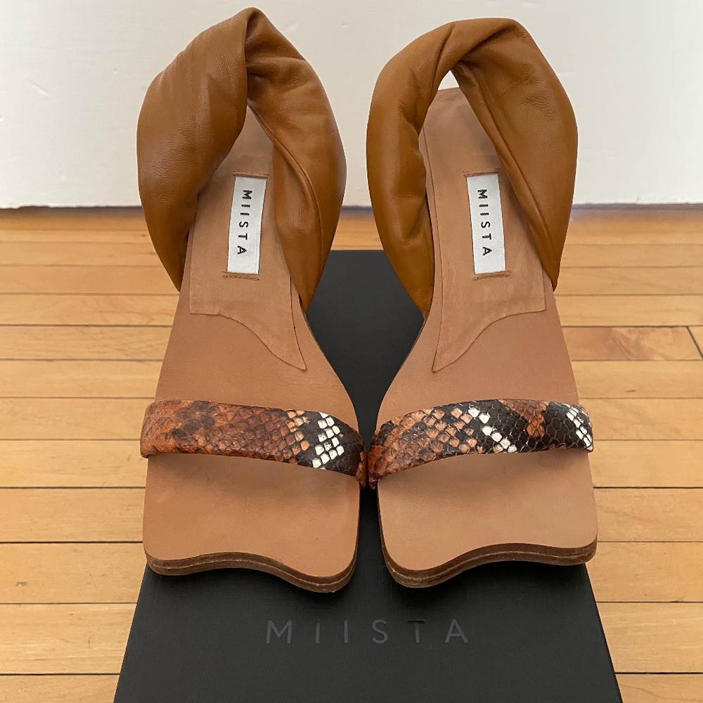 NWT Miista python sandals
